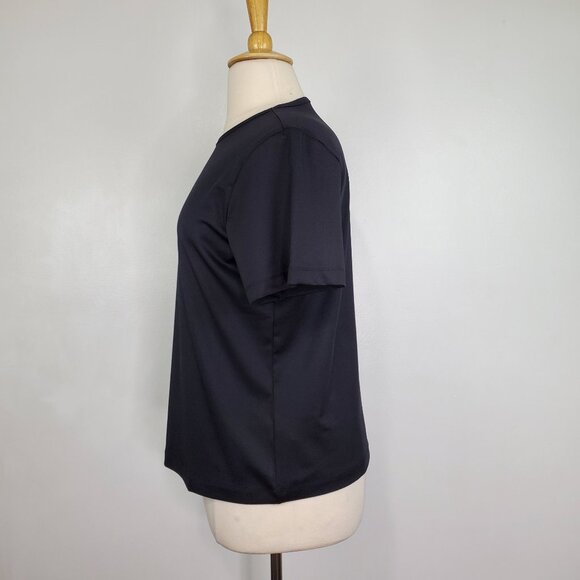 Susan Graver Essentials Black Short Sleeve Minimalist Stretchy Top Size XL - Picture 4 of 11
